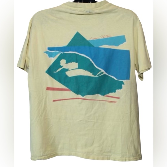 80’s Op Ocean Pacific Classic Surfing T-Shirt Men’s Large? 2 Sided Graphics - Picture 3 of 13